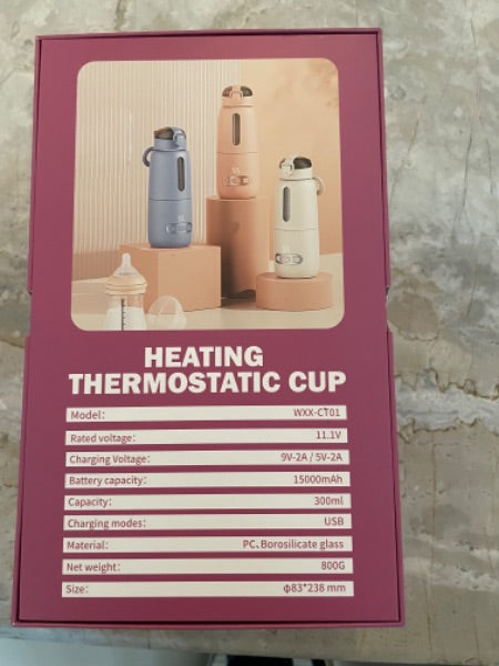 Portable Thermostatic Bottle for heating water or milk