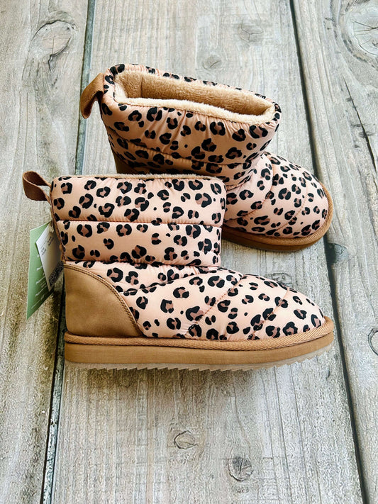 H&M girls size 1-1.5Y cheetah print warm lined boots, “Uggs style” boots, new with tags, Shoes 1.5 (Kids:4-8yr)