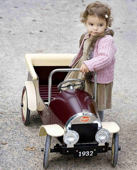 Vintage "Deauville" 1930's style Limited Edition Classic Pedal Car by Baghera. Mint Condition (in rare Chocolate color)