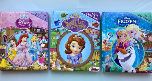 3 Princess Look-and-Find Books