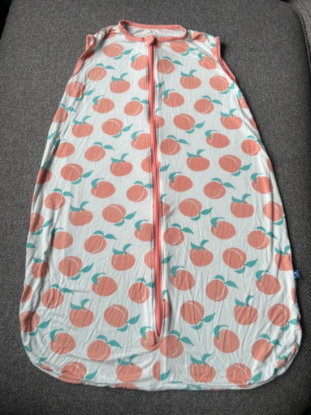 KicKee pants - Sleep Sack, Peach pattern, Bamboo, 0-6 months , 0-6 Months (Small)