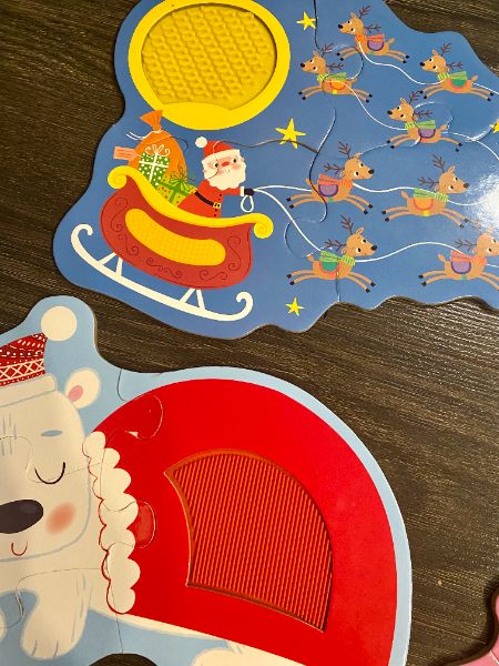 4-pc Sensory Christmas Puzzles (4 puzzles)