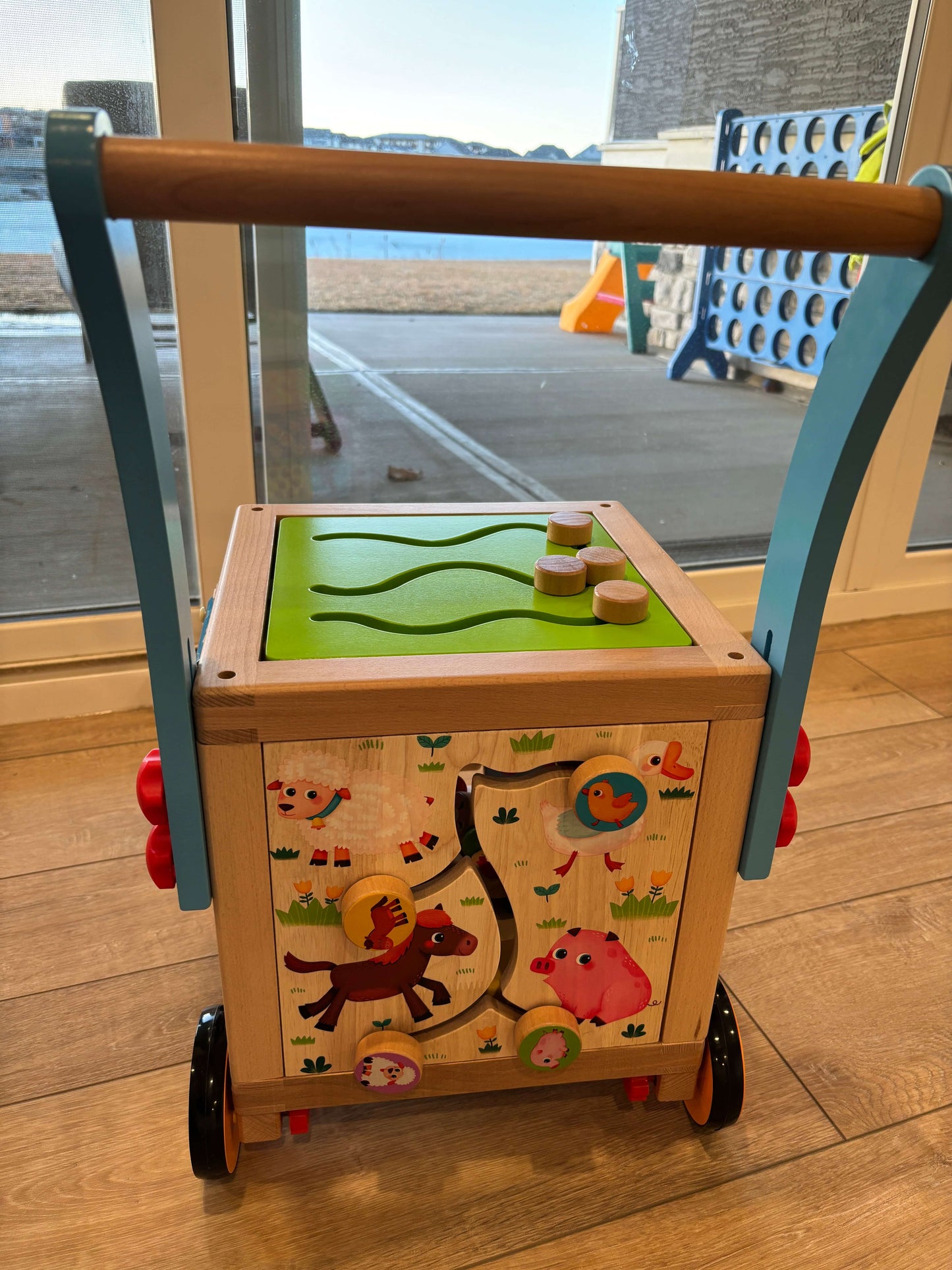 Wondertoys Wooden Activity Cube Walker