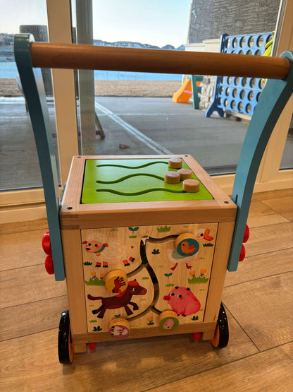 Wondertoys Wooden Activity Cube Walker