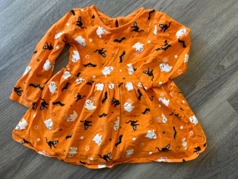 Long Sleeved tops x 2 (Halloween and Brown print) size 2/3