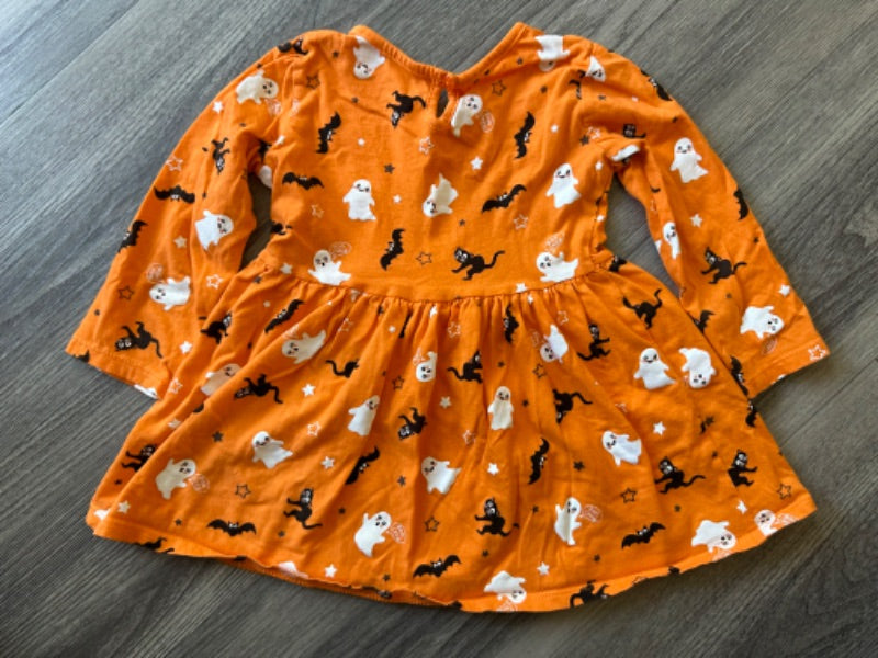 Long Sleeved tops x 2 (Halloween and Brown print) size 2/3