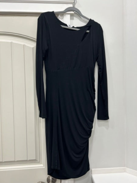 Elegant black Thyme maternity dress, Maternity L (12-14)