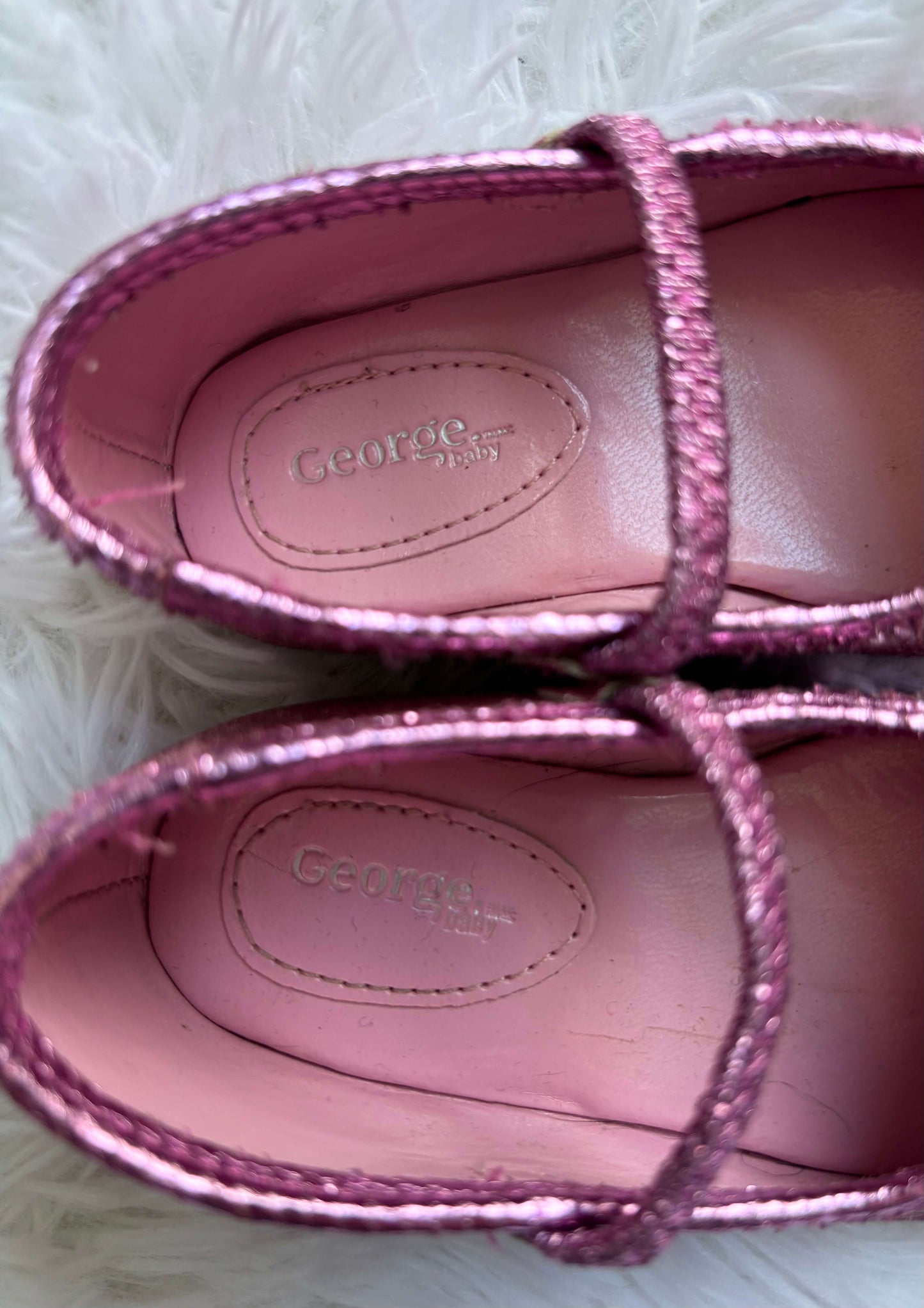 ADORABLE Sparkly pink dress shoes, George, size 3 baby, Shoes 3 (Baby: 0-12 mth)