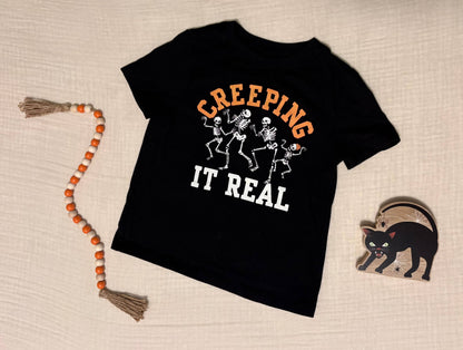 Old Navy "Creeping It Real" 3T Unisex Halloween Short Sleeved Shirt , Kids 3T