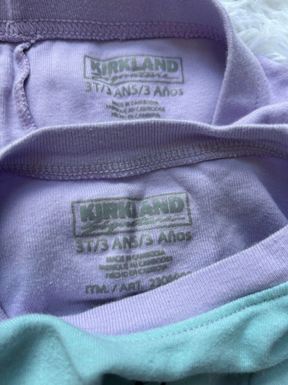 2 pair of 2-piece Kirkland pajamas, size 3T, girls, Kids 3T