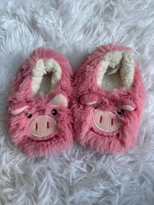 Pink piggy SNOOZIES Slippers, 3-6 months, Shoes 0 (Baby: 0-12 mth)