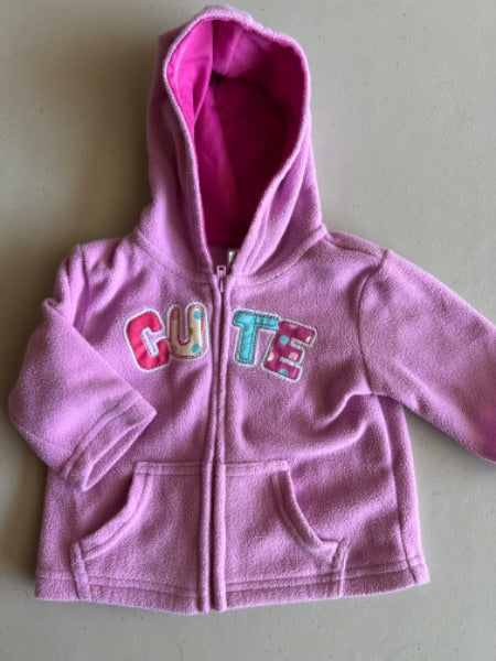 Fleece pink cute jacket 3-6 months , Kids 6 Month (3-6M)