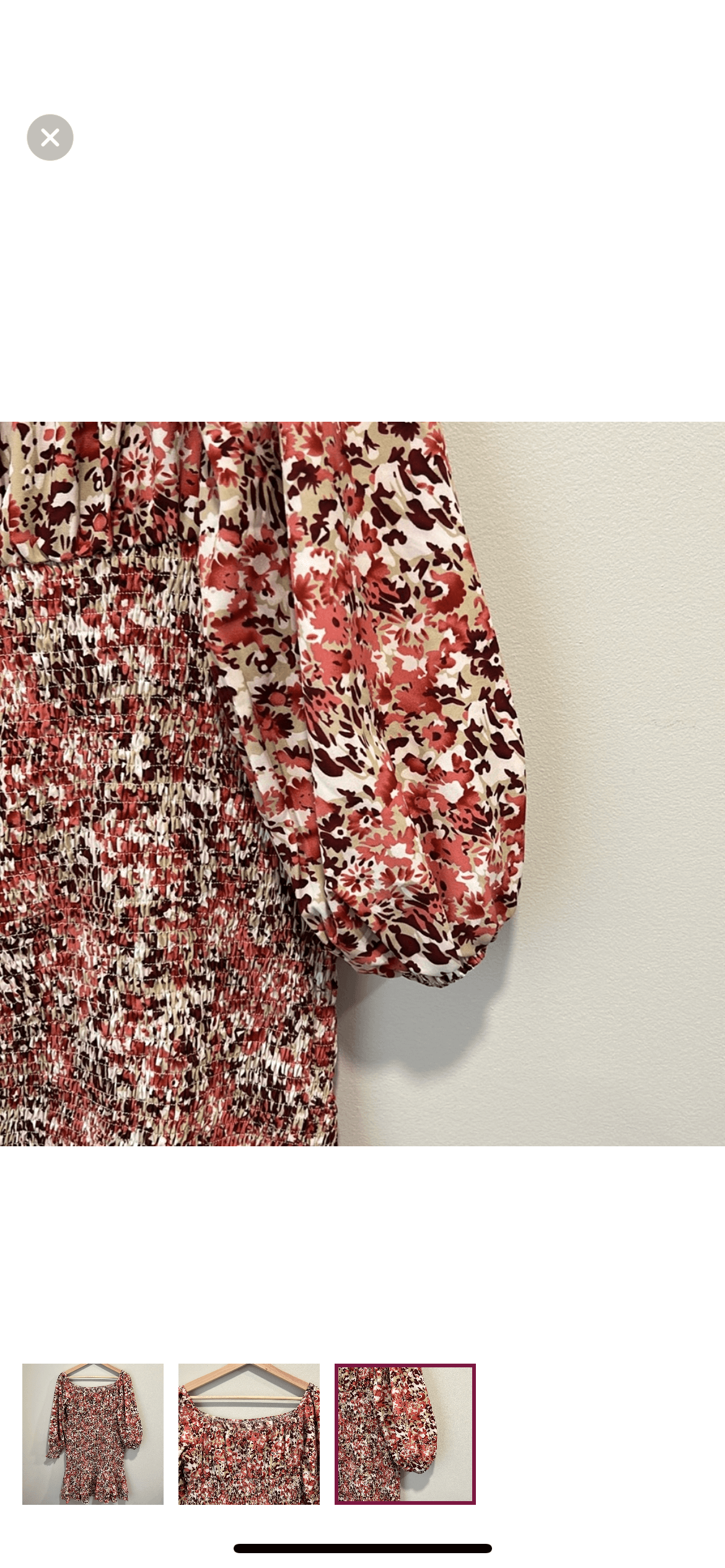 Shein Size Medium Smocked Floral Maternity Dress, Maternity M (8-10)