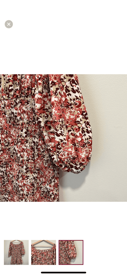 Shein Size Medium Smocked Floral Maternity Dress, Maternity M (8-10)