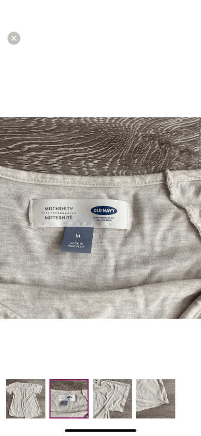 Old Navy Size Medium Oatmeal Maternity top, Maternity M (8-10)