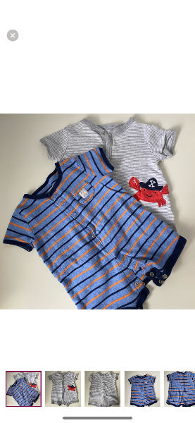 Carters Rompers, set of 2, , Kids 3 Month (0-3M)