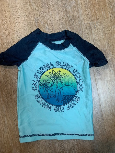 California surf school rash guard swim shirt size 2T, Kids 2T