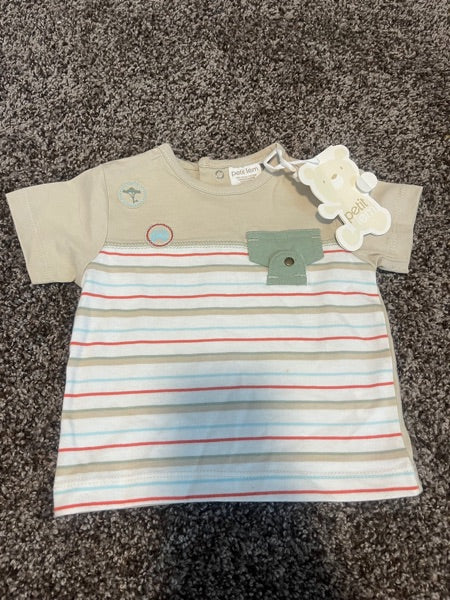 Petit Lem Stripped T-shirt Size 6 months, Kids 6 Month (3-6M)