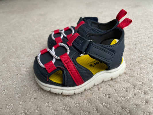 Carter’s blue and red sandals, size 3, Shoes 3 (Baby: 0-12 mth)