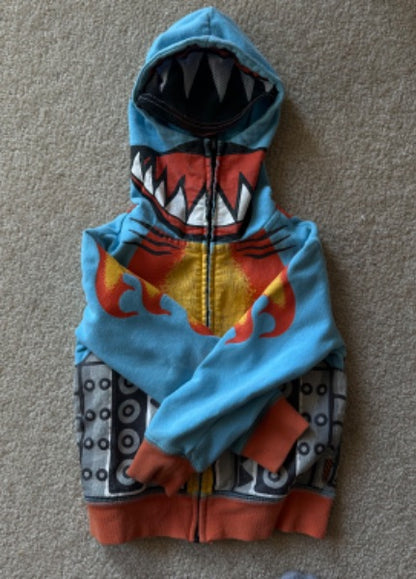 Hotwheels hoodie with mesh eye cover, Kids 2T
