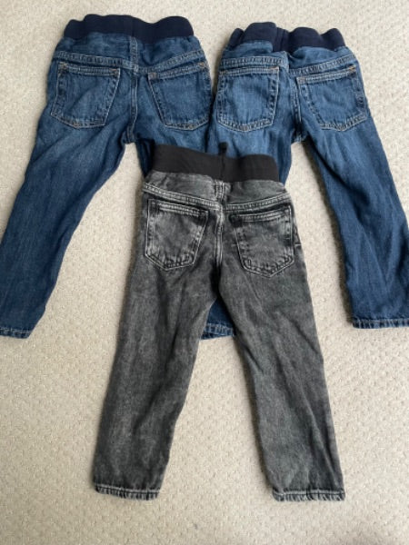 Gap, elastic waisted jeans. 3 pairs , 3T