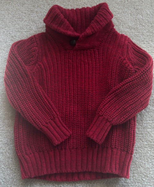 Red old navy sweater, Kids 2T