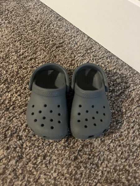 Grey Crocs Size 4, Shoes 4 (Baby: 0-12 mth)