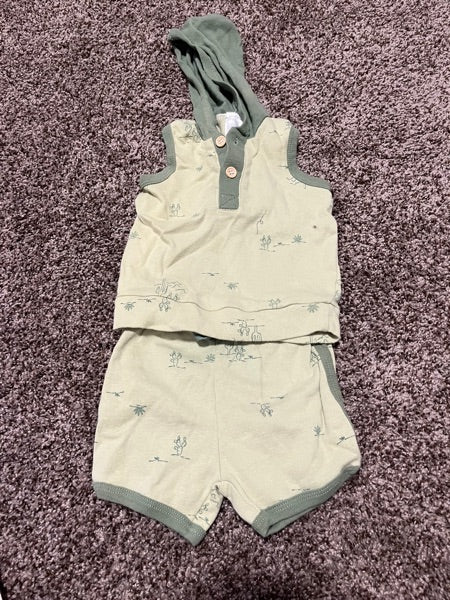 Cactus 2 Piece Set Size:3-6M, Kids 6 Month (3-6M)