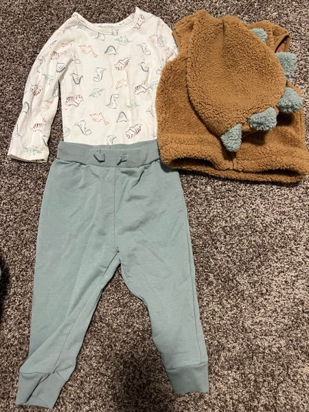 Dinosaur Set with Shirt, Pants & Vest Size:12M, Kids 12 Month (9-12M)