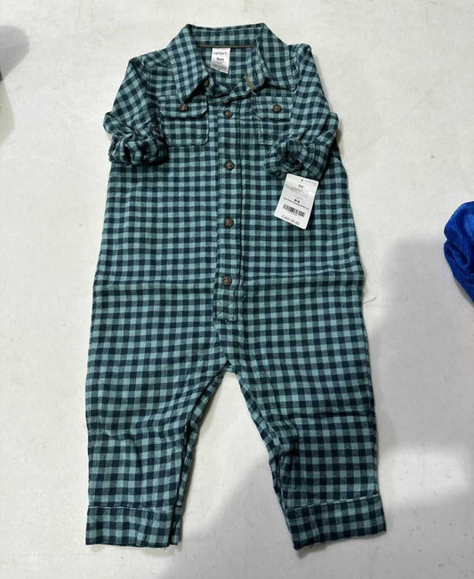 Plaid romper , Kids 9 Month (6-9M)