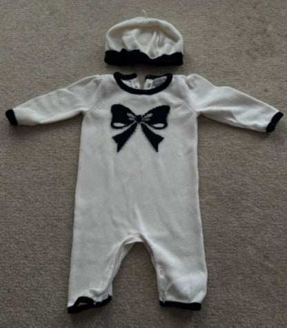 Maggie & Zoe 1 piece outfit with beret, Kids 6 Month (3-6M)