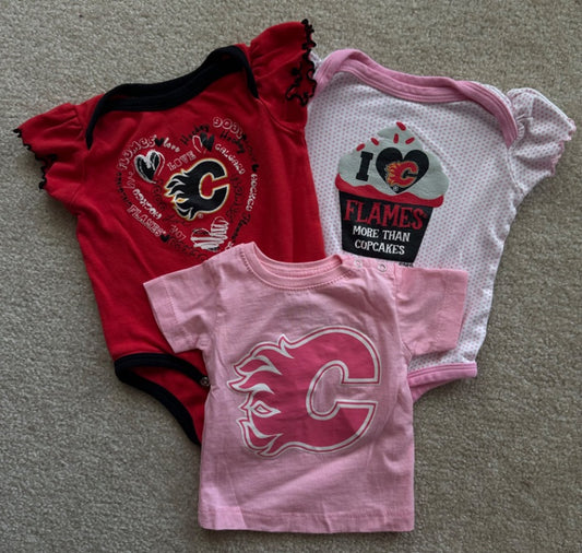 Calgary flames bundle, Kids 6 Month (3-6M)