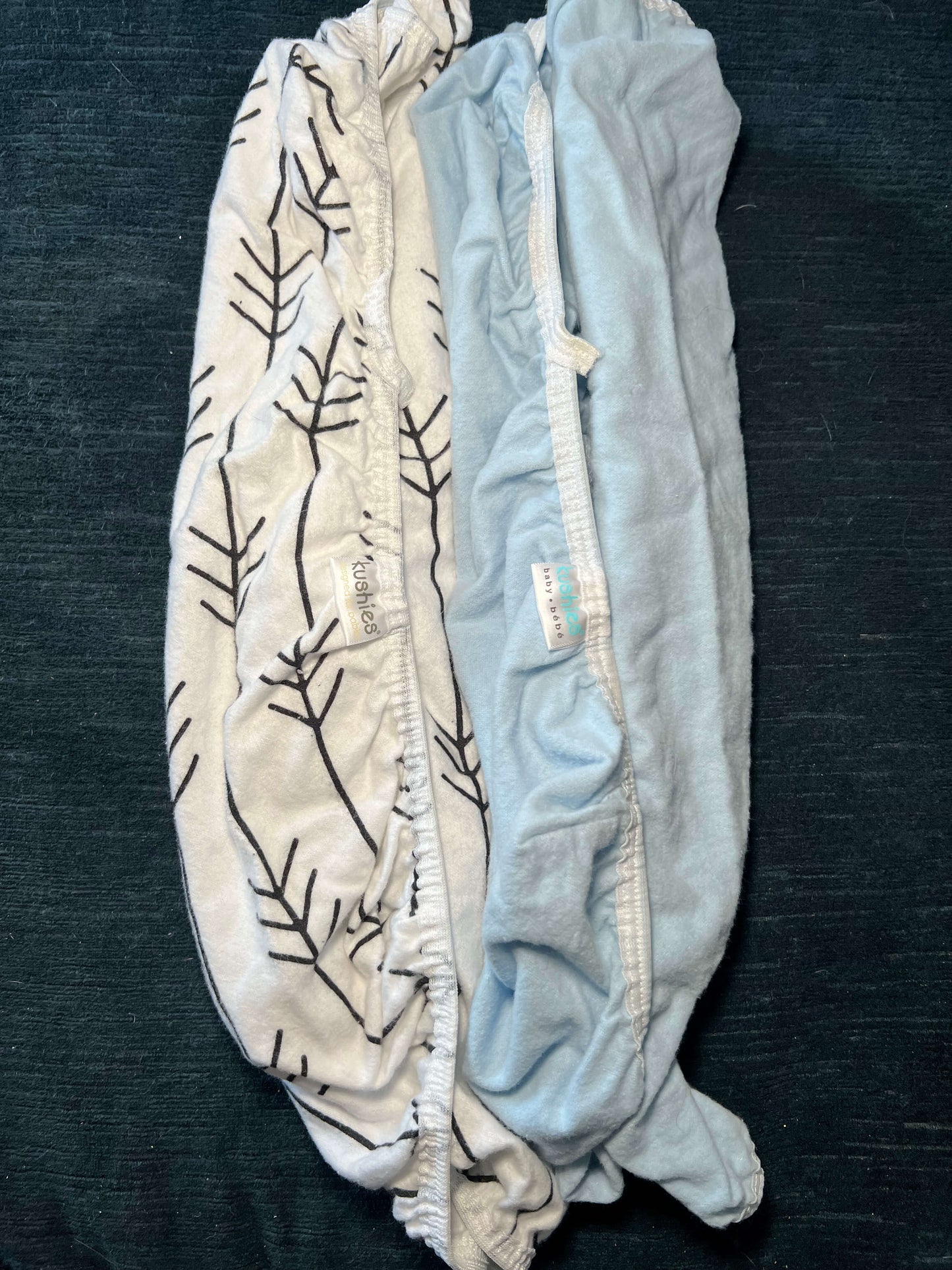 2 sets of flannel bassinet sheets