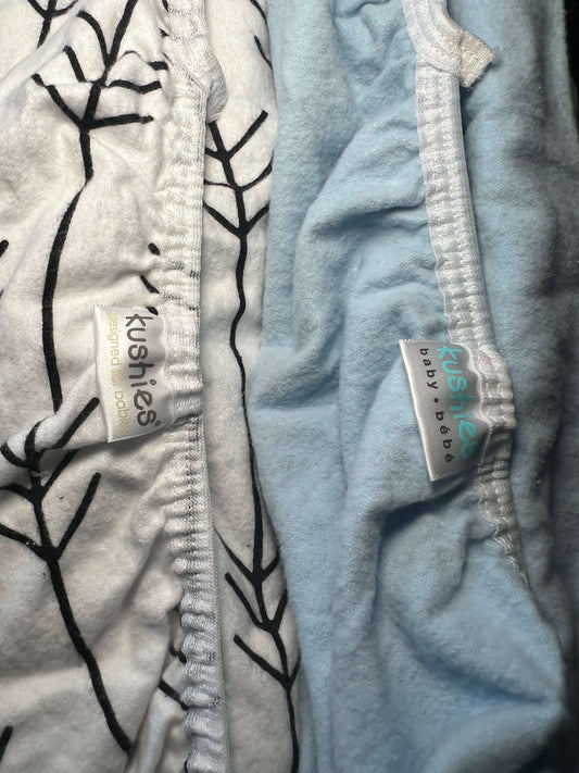 2 sets of flannel bassinet sheets