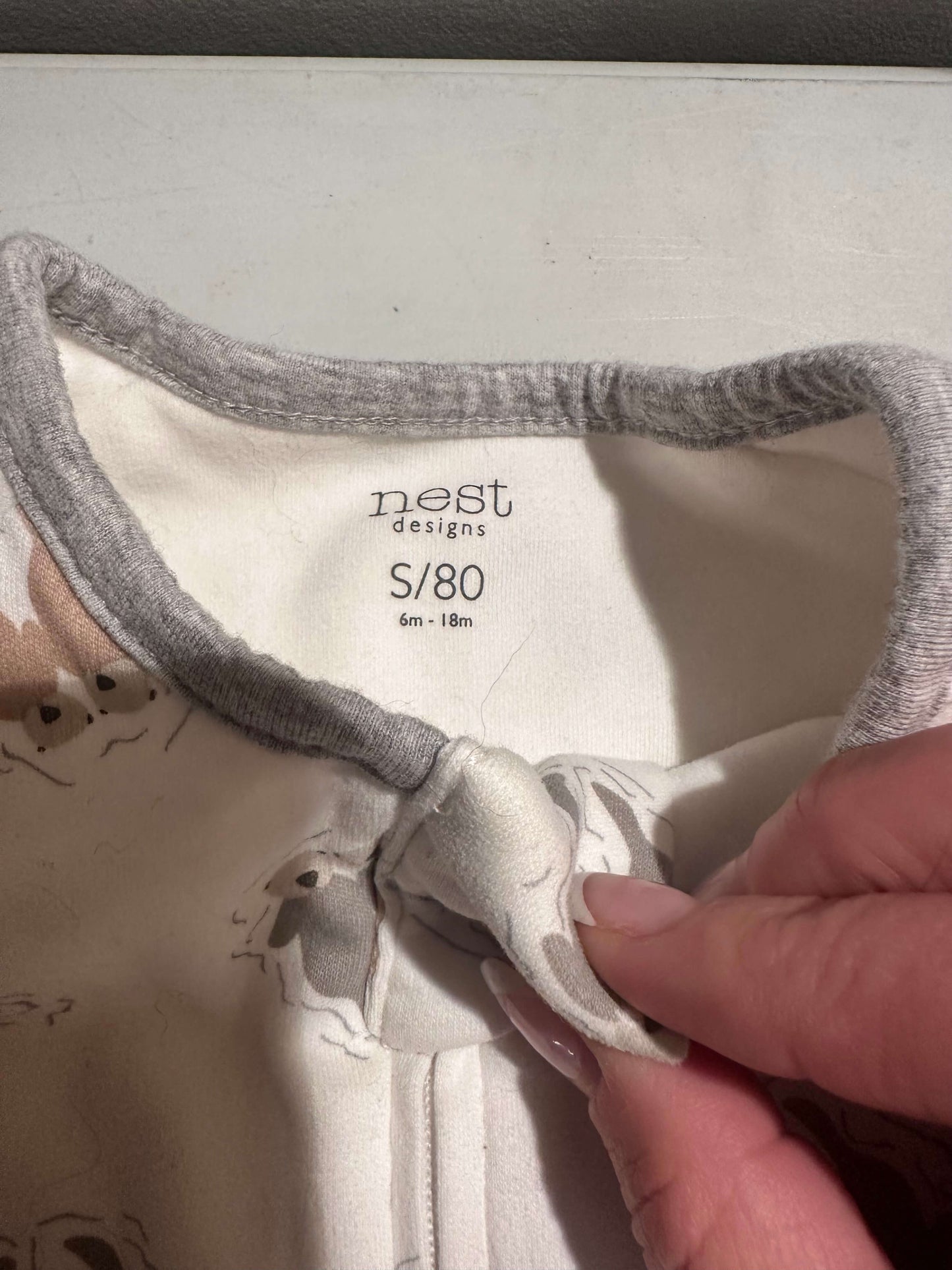 Long sleeve sleep suit, 6-12 Months (Medium)