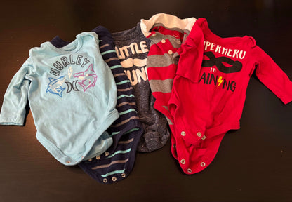 5pc 3m Long Sleeve Onesie bundle!, Kids 3 Month (0-3M)