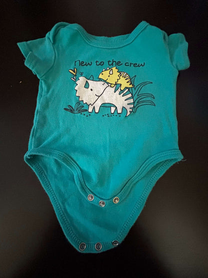 6pc 3m “Funny Sayings” Short Sleeve Onesie Bundle, Kids 3 Month (0-3M)