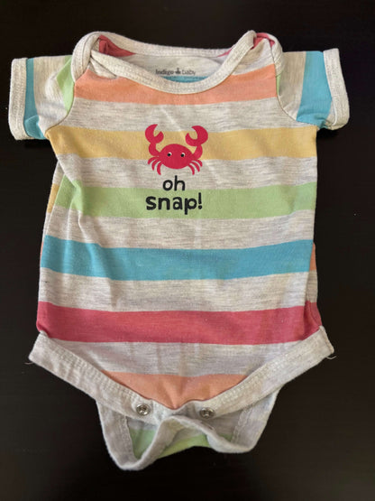 6pc 3m “Funny Sayings” Short Sleeve Onesie Bundle, Kids 3 Month (0-3M)