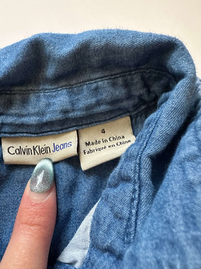 Calvin Klein Embroidery Dress Size 4, Kids 4/4T