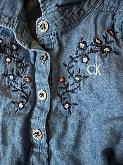 Calvin Klein Embroidery Dress Size 4, Kids 4/4T