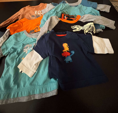 7pm Long Sleeve Shirt Bundle 0-3m , Kids 3 Month (0-3M)