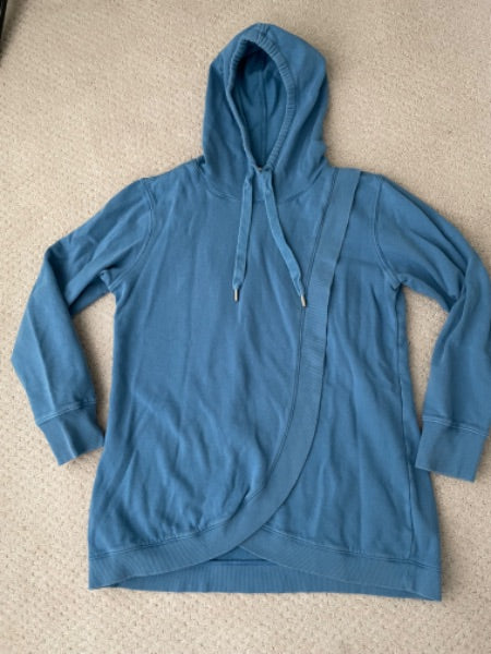 Old Navy, teal maternity and nursing hoodie, M