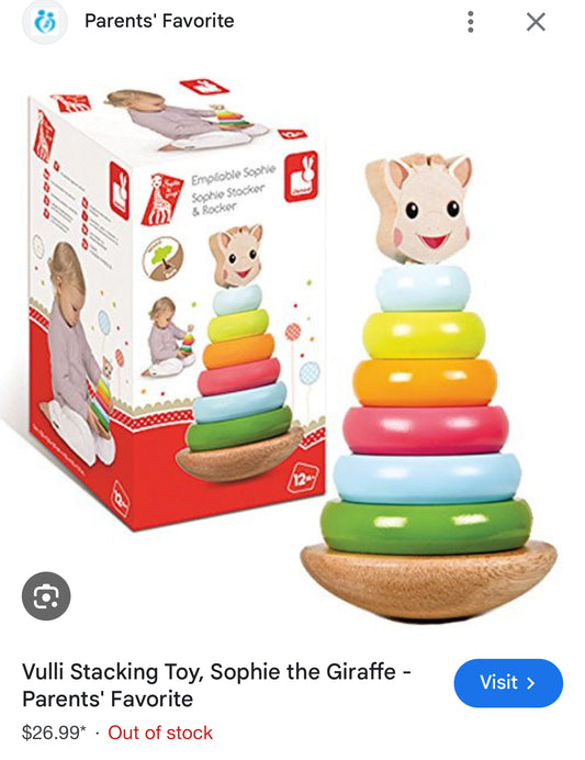 Sophie the giraffe stacker and rocker