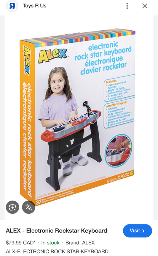 Alex electronic rock star keyboard