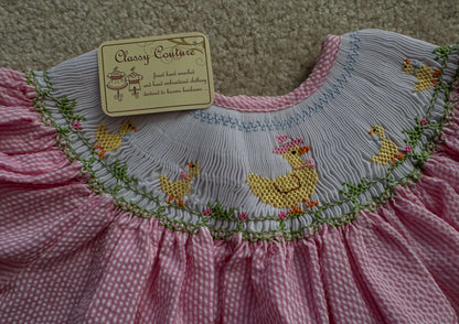NWT Pink embroidered dress, Kids 12 Month (9-12M)