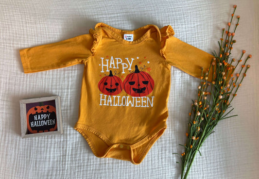 3-6 Months Baby Girl Halloween Long Sleeved Onesie , Kids 6 Month (3-6M)