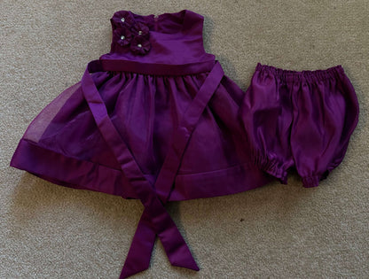 Princess Faith purple party dress, Kids 12 Month (9-12M)