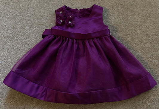 Princess Faith purple party dress, Kids 12 Month (9-12M)