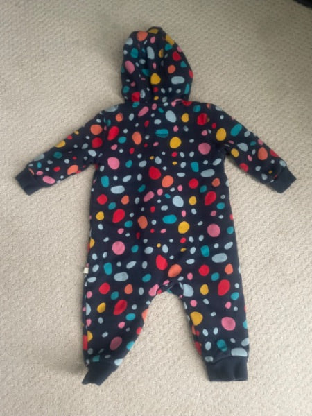 Frugi 🇬🇧 -polka dot cotton snowsuit, organic cotton, 6-12 months , Kids 9 Month (6-9M)