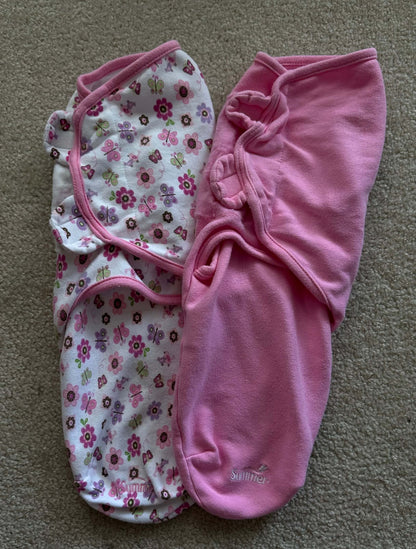 Summer infant pink swaddle bundle , 0-3 Months (Newborn)
